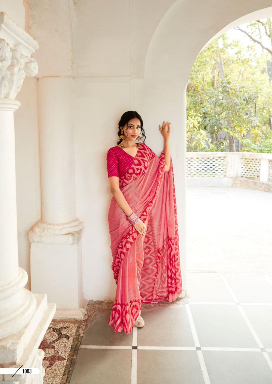 Krishna Vol 7 By Kashvi Printed Chiffon Sarees Wholesale Shop In Surat